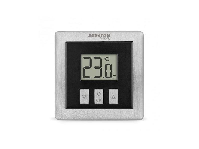 Samostatný bezdrátový termostat Auraton Heat Monitor, černá