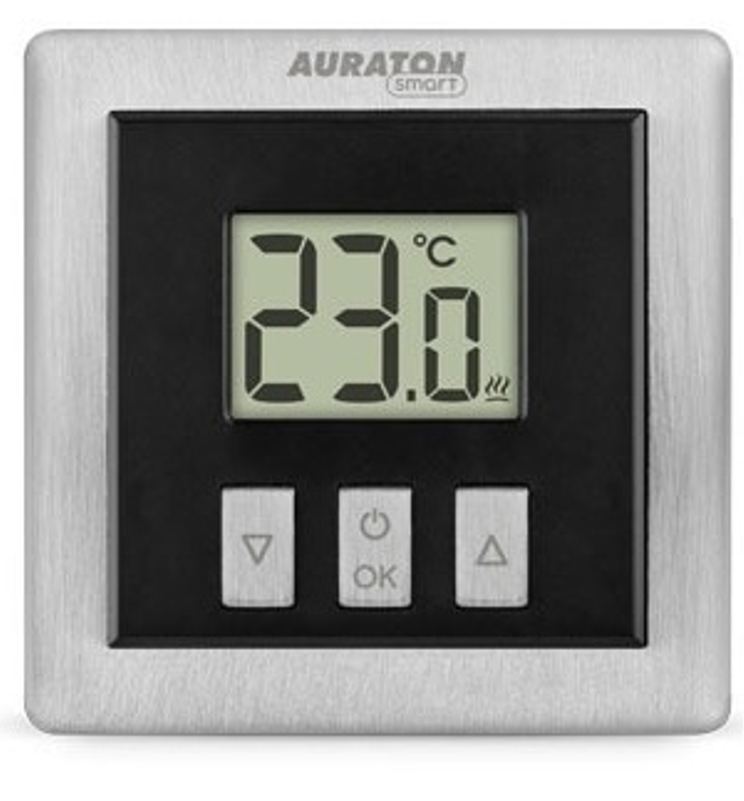 Sestava chytrého bezdrátového termostatu s hlavicí Auraton Radiator Set, černá