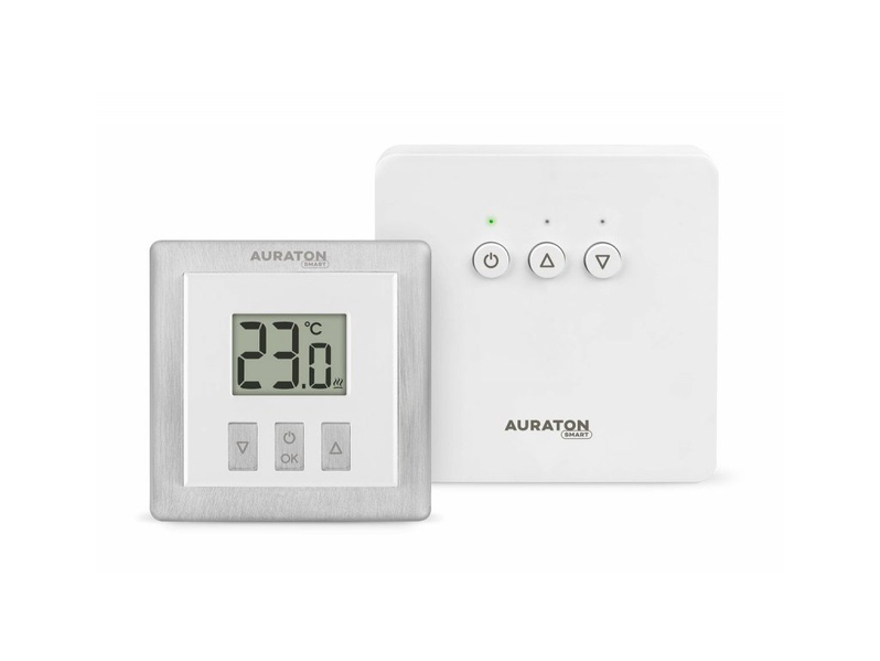 Sestava chytrého bezdrátového termostatu s přijímačem Auraton Heater Set, bílá