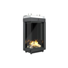 Krb plynový prosklený Karma Noblesse 50H LF (prosklení na levé straně do tvaru ˝L˝), o výkonu 3,0 - 10,9 kw, černý vnitřní panel