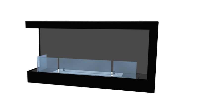 Biokrb vestavný Karma Lightline 90 LF, levé rohové provedení, černý matný