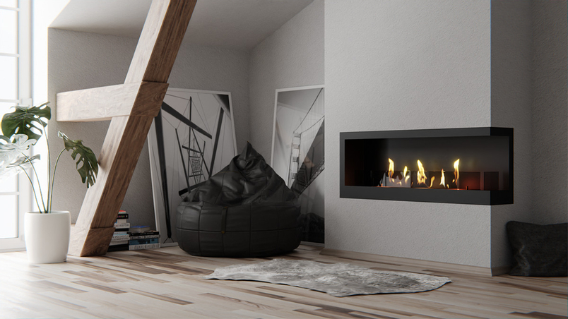 Biokrb vestavný Karma Lightline 90 RF, pravé rohové provedení, černý matný