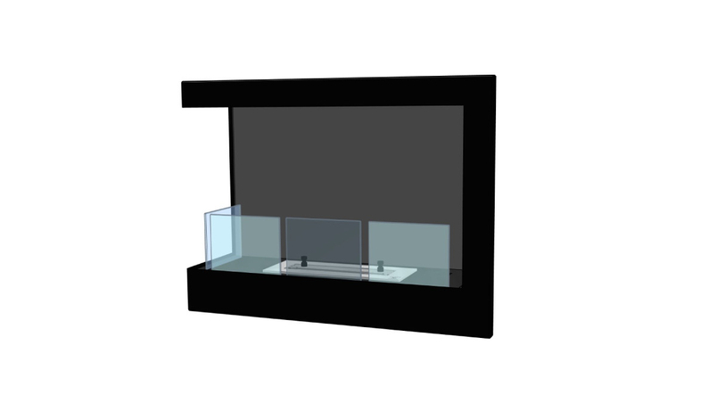 Biokrb vestavný Karma Lightline 60 LF, levé rohové provedení, černý matný