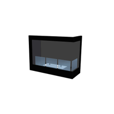 Biokrb vestavný Karma Lightline 60 RF, pravé rohové provedení, černý matný