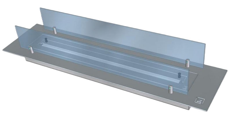Biokrb do desky Karma Lightline Easy S, 400 x 200 mm, ocel / sklo