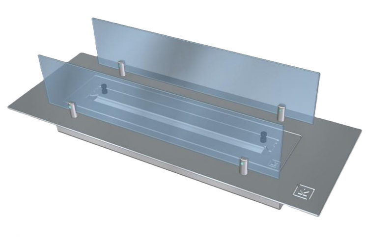 Biokrb do desky Karma Lightline Easy M, 600 x 200 mm, ocel / sklo
