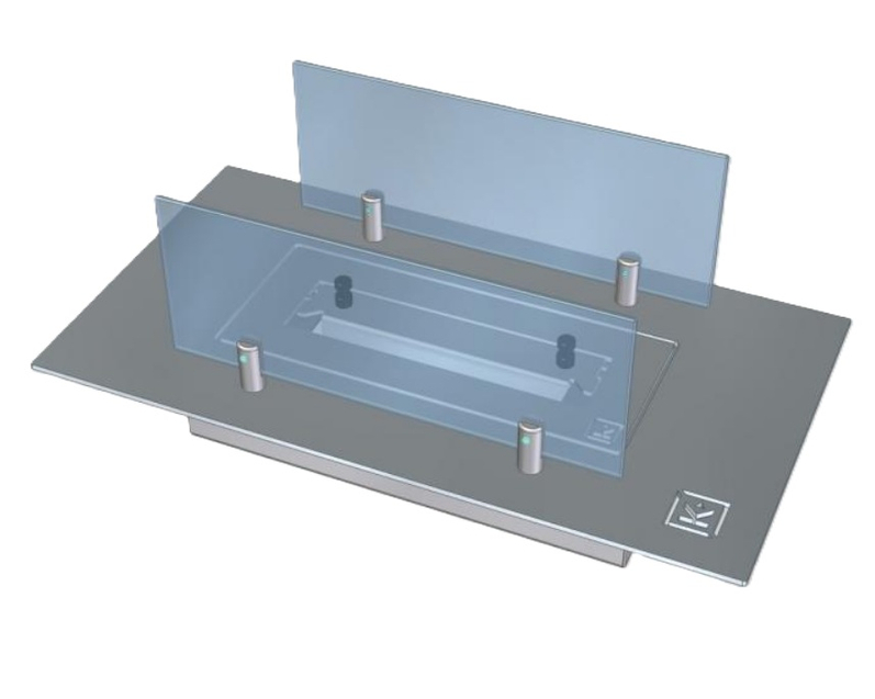 Biokrb do desky Karma Lightline Easy L, 800 x 200 mm, ocel / sklo