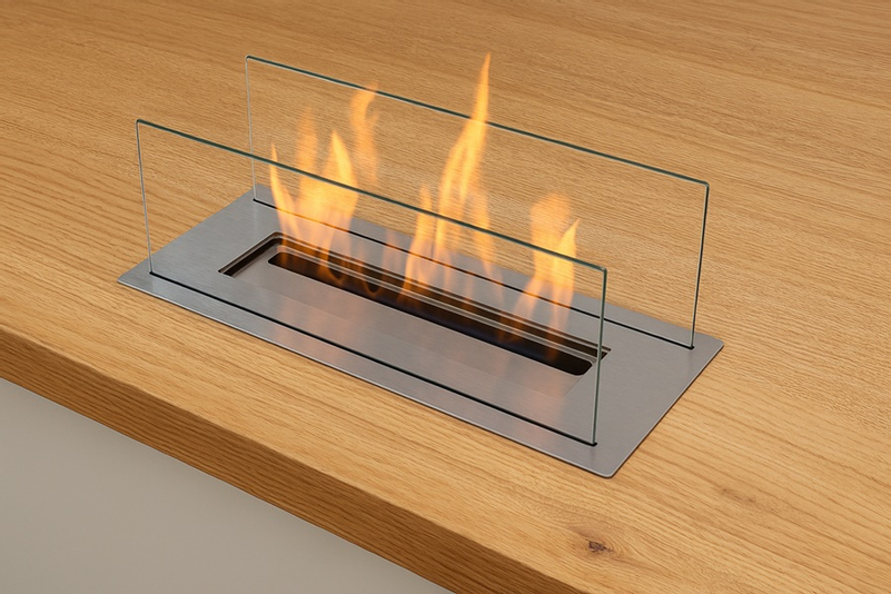 Biokrb do desky Karma Lightline Easy L, 800 x 200 mm, ocel / sklo