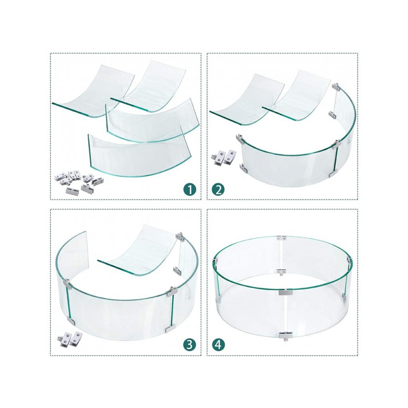 Skleněná zábrana proti větru Karma k venkovním ohništím Barrique a Infinity R a Q