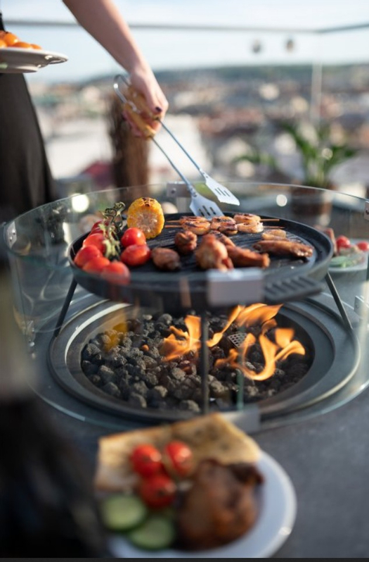 Skleněná zábrana proti větru Karma k venkovním ohništím Barrique a Infinity R a Q