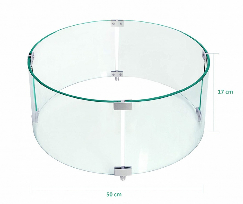 Skleněná zábrana proti větru Karma k venkovním ohništím Barrique a Infinity R a Q