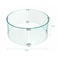 Skleněná zábrana proti větru Karma k venkovním ohništím Barrique a Infinity R a Q