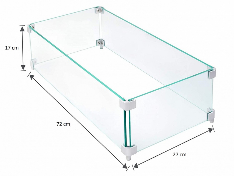 Skleněná zábrana proti větru Karma k venkovním ohništím Infinity MAX