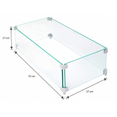 Skleněná zábrana proti větru Karma k venkovním ohništím Infinity MAX