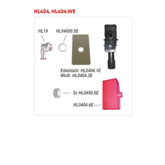 Zápachová uzávěrka HL Hutterer & Lechner, DN40/50 pro pračky s přípravou na svislé připojení 1˝, krycí deska nerez110x225mm