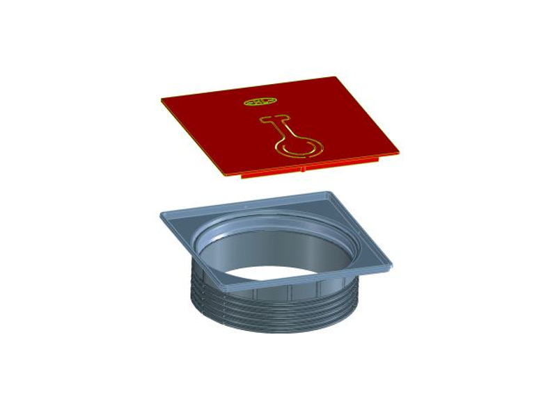 Nástavec krátký s nerezovým rámem, Klick-Klack k HL541 HL Hutterer & Lechner