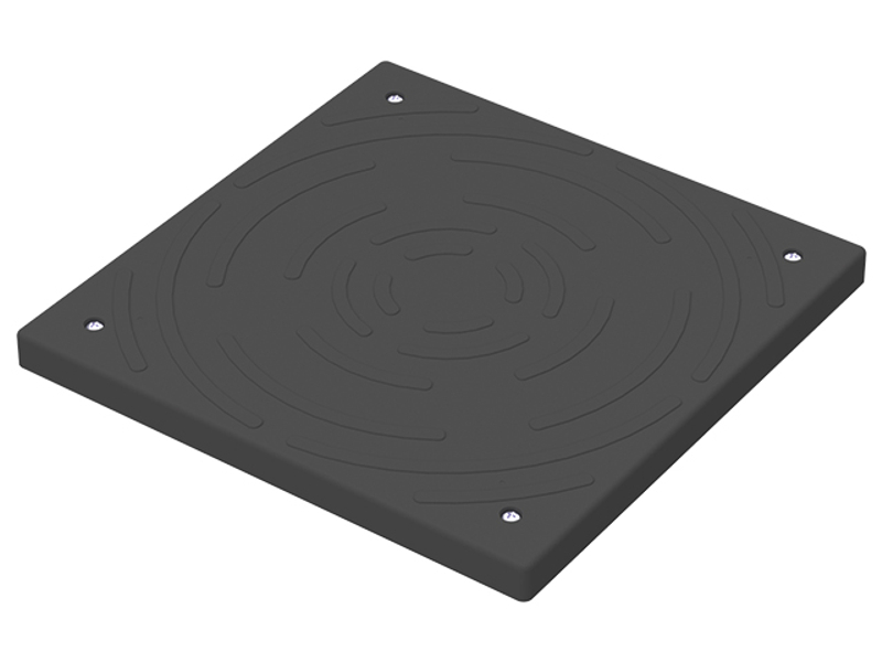 Uzavřené plastové vík HL Hutterer & Lechner, o 368x368x25mm, ke kontrolní a drenážní šachtě HL635N(.0) pro provozní střechy