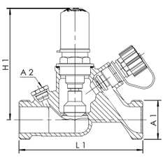 Automatický cirkulační regulační ventil Kemper NIRO MULTI-THERM, 50 – 65 °C, DN 15, vnější závit AG