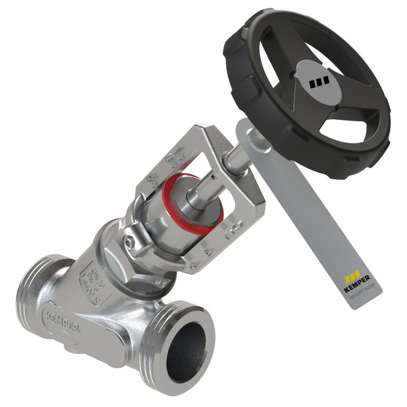 Škrtící ventil Kemper NIRO, bez vypouštění, DN 20, vnější závit AG