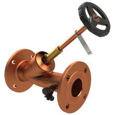 Volně průtoková zpětná klapka s vypouštěním Kemper, Přírubová, DN 100