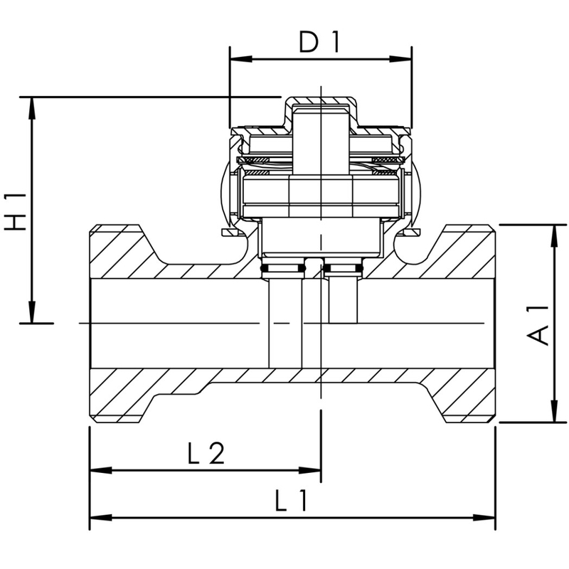 Armatura pro měření průtoku a teploty Kemper CONTROL-PLUS, DN 15