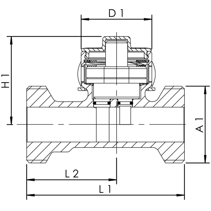 Armatura pro měření průtoku a teploty verze - GLT Kemper CONTROL-PLUS, DN 15
