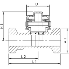 Armatura pro měření průtoku a teploty verze - GLT Kemper CONTROL-PLUS, DN 15
