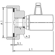 Zkušební šroubení pro FK-4 oddělovač systému BA jako výtoková armatura Kemper, DN 50