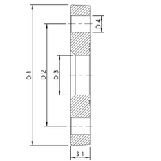Volná příruba pro úhlové lemovací desky Kemper, DN 150