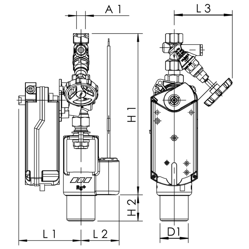 Skupina proplachu KHS 24 V Kemper, DN 15