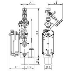Skupina proplachu KHS 230 V s CONTROL-PLUS Kemper, DN 15