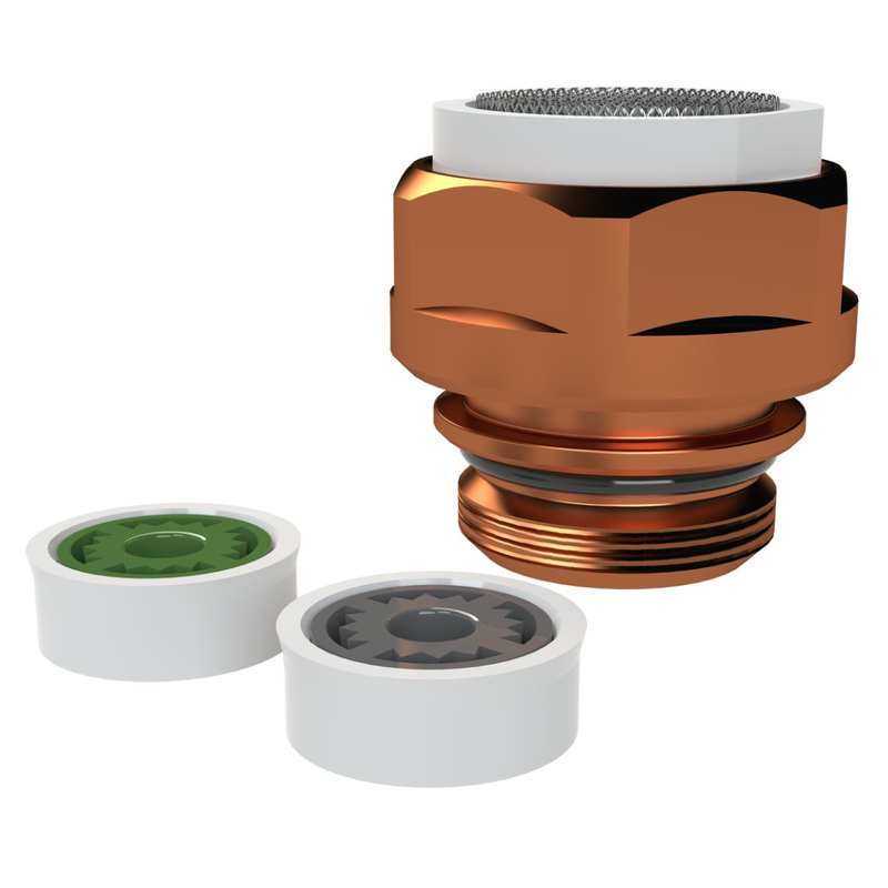 Regulační set s regulátorem průtoku (4 Kemper, 10, 20 l/min) pro KHS proplachovací skupinu Figur 68400/01/04/05