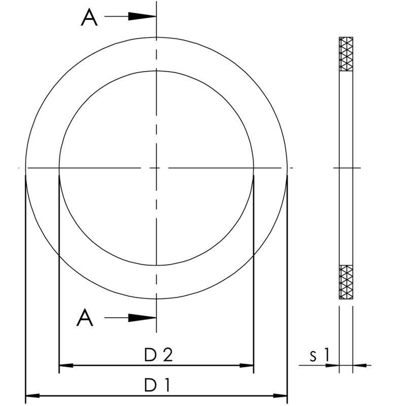 Těsnění šroubení z EPDM Kemper, DN 32
