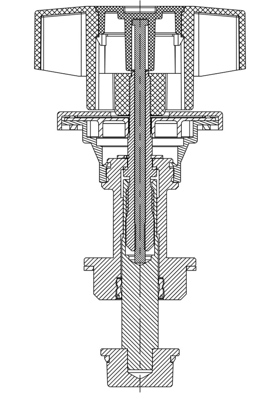 Regulační horní část pro manuální regulační ventily MULTI-FIX-PLUS Kemper, pro DN 32
